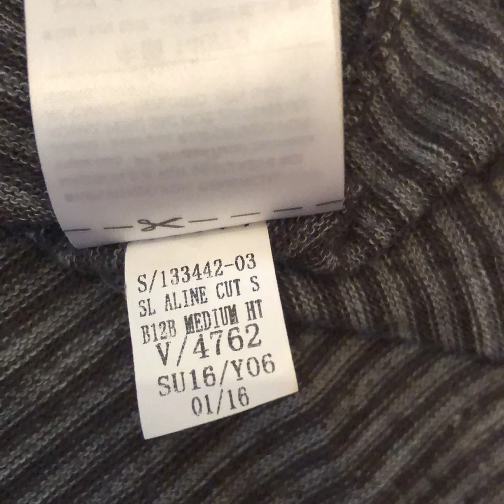 Old Navy Sleeveless Tank Black Gray Stripe Size Large 10 12 High Low Hemline - Picture 10 of 12